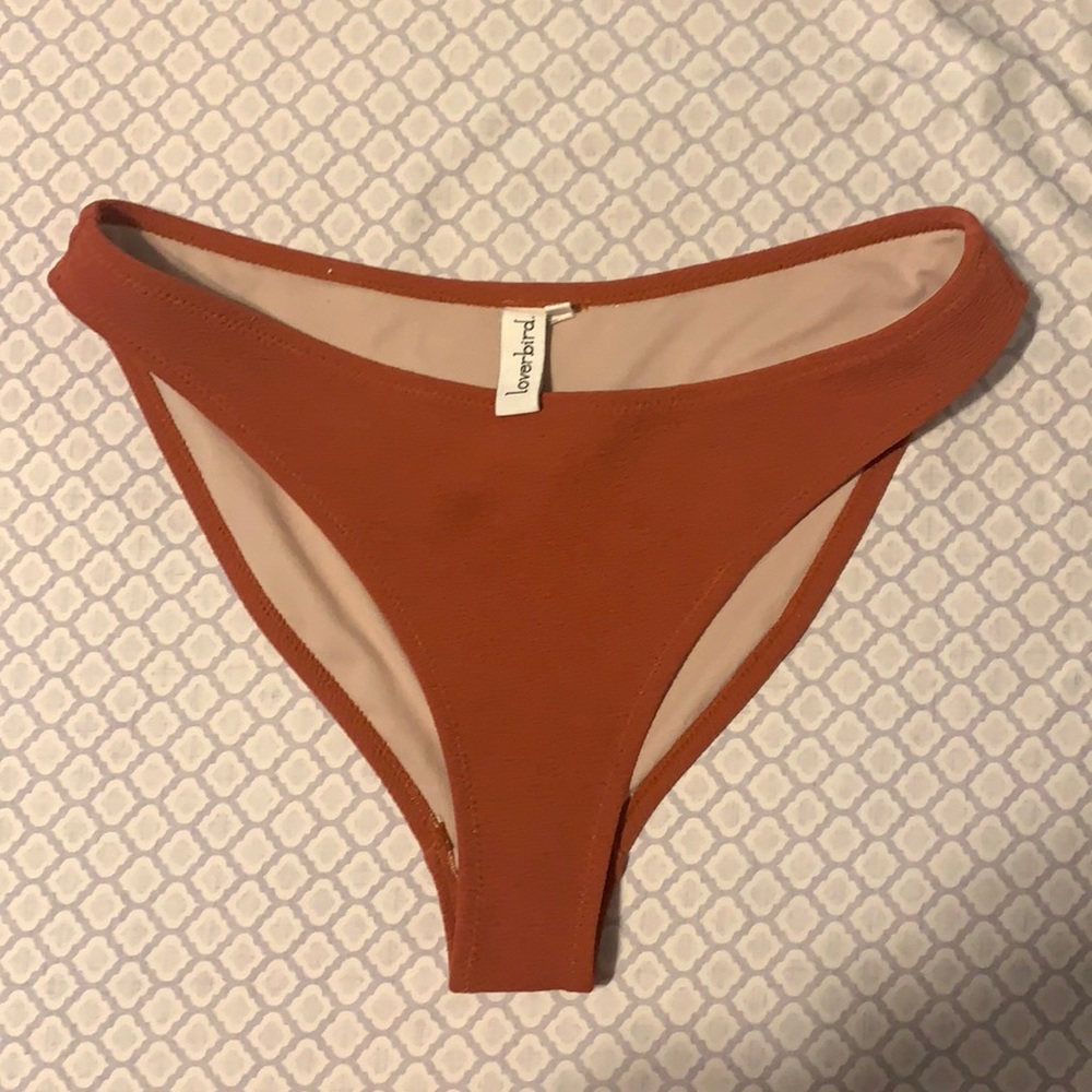 burnt orange high cut bikini bottoms